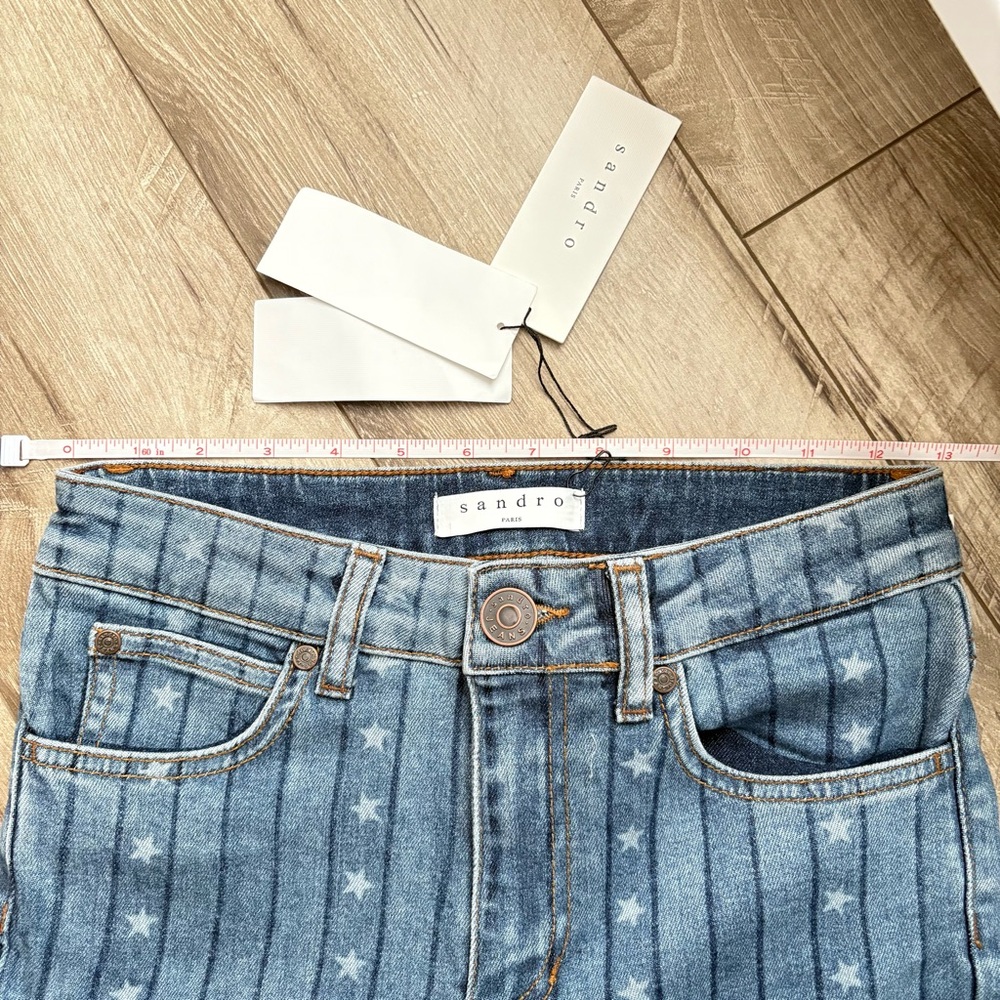 SANDRO star and striped pattern jeans - Picture 10 of 11